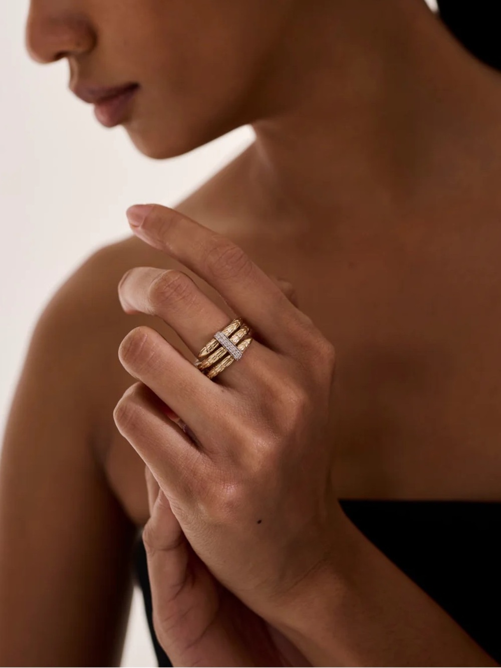 John Hardy spear ring in gold